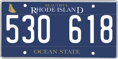 RI license plate 530618
