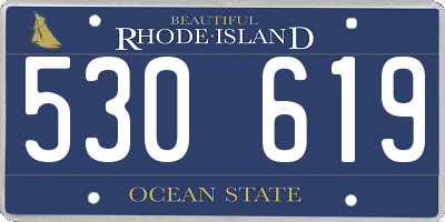 RI license plate 530619