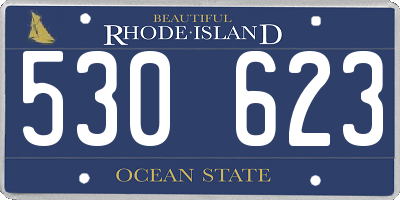 RI license plate 530623