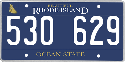 RI license plate 530629