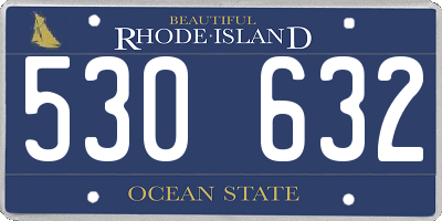 RI license plate 530632