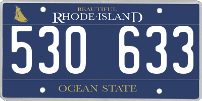 RI license plate 530633