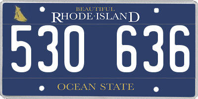 RI license plate 530636