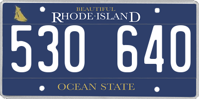 RI license plate 530640
