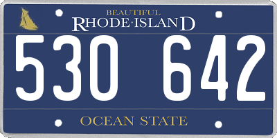 RI license plate 530642