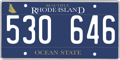 RI license plate 530646