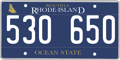 RI license plate 530650