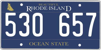 RI license plate 530657
