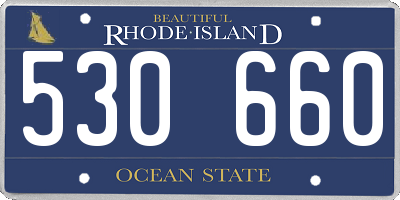 RI license plate 530660