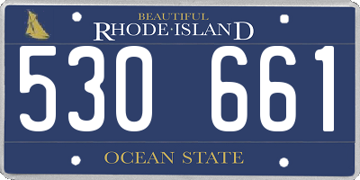 RI license plate 530661