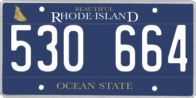 RI license plate 530664