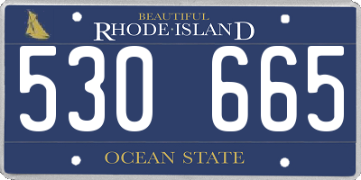 RI license plate 530665