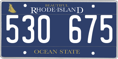 RI license plate 530675