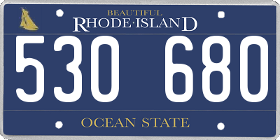 RI license plate 530680