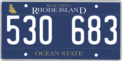 RI license plate 530683