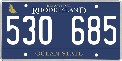 RI license plate 530685
