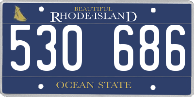 RI license plate 530686