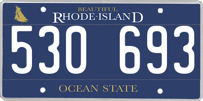 RI license plate 530693
