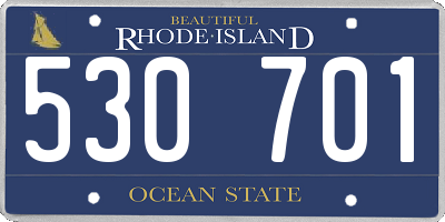 RI license plate 530701
