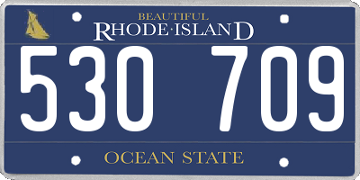 RI license plate 530709
