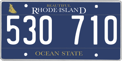 RI license plate 530710