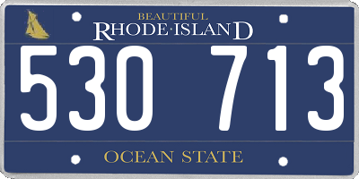 RI license plate 530713