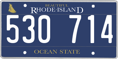 RI license plate 530714