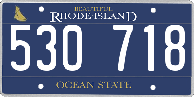 RI license plate 530718