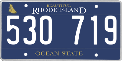 RI license plate 530719