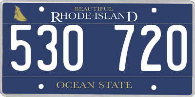 RI license plate 530720