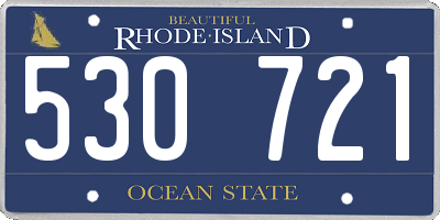 RI license plate 530721