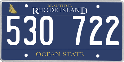 RI license plate 530722