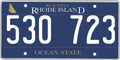 RI license plate 530723