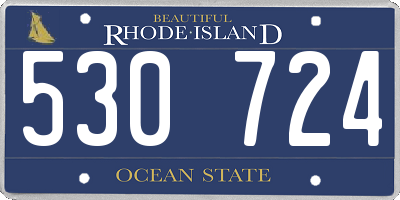 RI license plate 530724