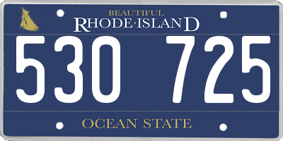 RI license plate 530725