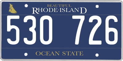 RI license plate 530726