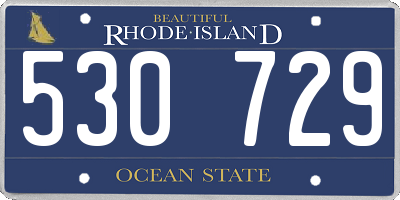 RI license plate 530729