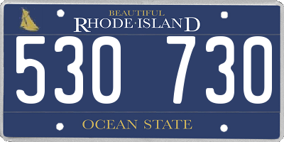 RI license plate 530730