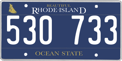 RI license plate 530733