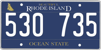 RI license plate 530735