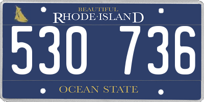RI license plate 530736