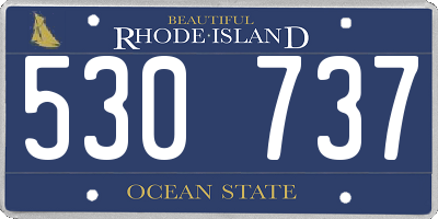 RI license plate 530737