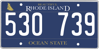 RI license plate 530739