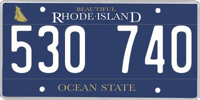 RI license plate 530740