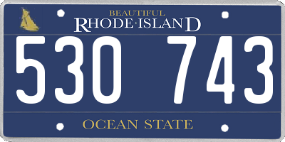 RI license plate 530743