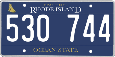 RI license plate 530744
