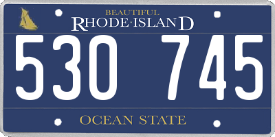 RI license plate 530745