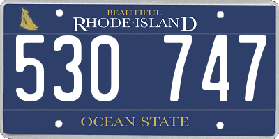 RI license plate 530747