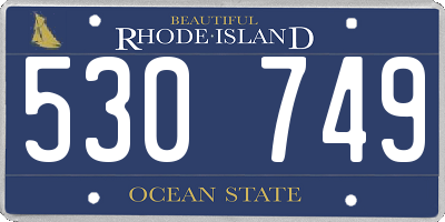 RI license plate 530749