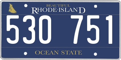 RI license plate 530751
